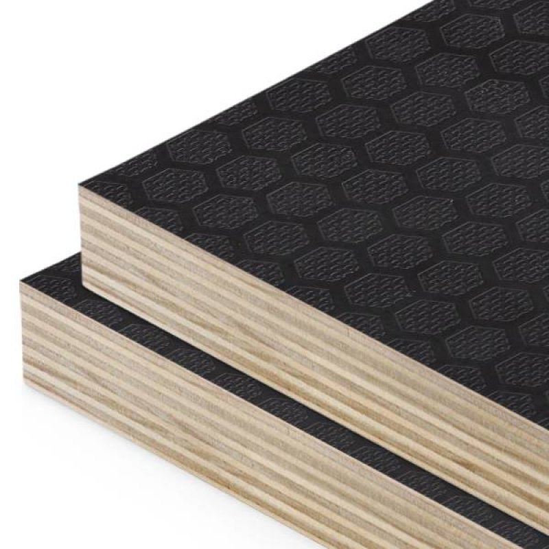 Hexa Kabartmalı, Kaymaz Yüzeyli Plywood